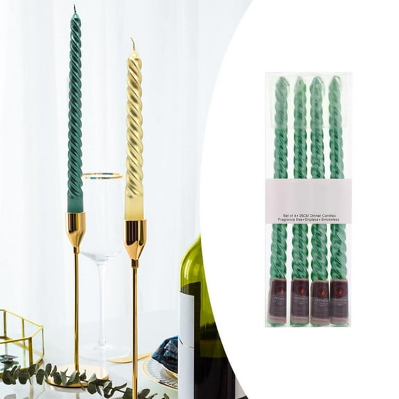 Clearance Candles & Holders under $10,4PCS Colorful Thread Candle Holder Candles Candlelight Dinner Decoration Wedding Birthday Valentine's Day Christmas Candles