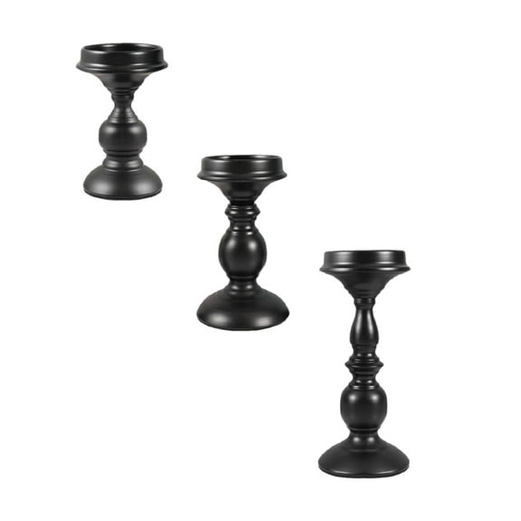 Clearance Candles & Holders under $10,Halloween Candlestick American Retro Black Candlestick Aromatherapy Column Candle Stand Decoration Crafts Shooting Props