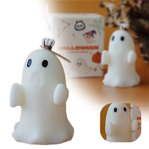 Clearance Candles & Holders under $5,Halloween Candles Halloween Candles Handmade Pattern Fragrant Candle Desktop Figurine Halloween Decoration For Home Decor White