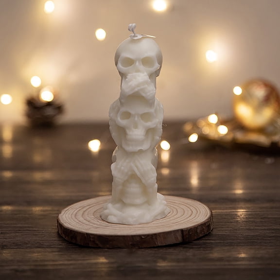 Clearance Candles & Holders under $5,Halloween Skeleton Candle Halloween Scary Hand Carved Scented Candle For Home Bedroom Party Wedding Decoration