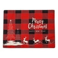 thumbnail image 1 of Clearance! Caoblia Christmas Placemats 12x18" Linen Washable Wipeable Heat-Proof Christmas Embroidery Placemats for Kitchen, Dining Table, Holiday, Party Decor Supplies, Christmas Decorations, 1 of 1
