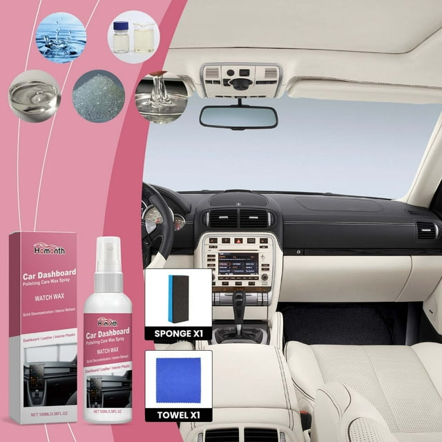 Clearance Car Dashboard Polishing Care Wax Spray Car Interior Plastic