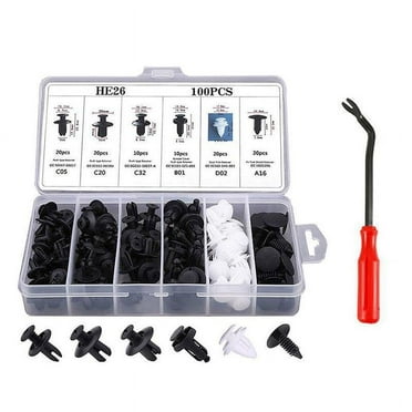 Clearance Car Fastener Box Set (100PCS)Six Types Of Nylon Retainers For General Automotive Snap Fit