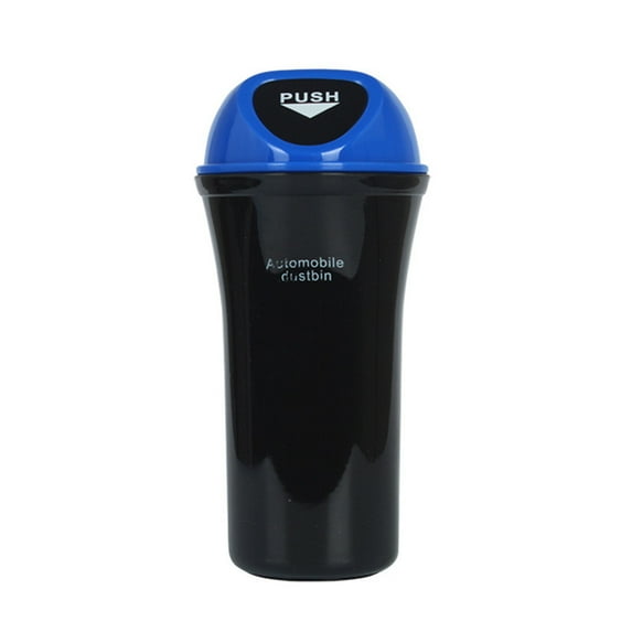 Hvmvliv Car Trash Can Mini Auto Car Garbage Can Automotive Vehicle Rubbish Bins, Small Trash Can Cup Holders For Car Blue