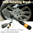 thumbnail image 1 of Clearance! Car Wheel Brush Tire Rim Scrub Tool, High-Pressure Water-Passing Hub Cleaner for Car Wash, Multi-Surface Durable Design, 38cm, 1 of 9