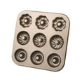 Clearance! Carbon Steel Donut Baking Cake Pan 9 Cavity Donut Molds
