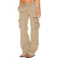 thumbnail image 1 of Clothing Cargo Pants for Women Wide Leg Casual Pants Womens Retro Cargo Pants With Pockets Outdoor Casual Ripstop Camo Construction Multiple Pocket Work Pants Womens Trousers, 1 of 5