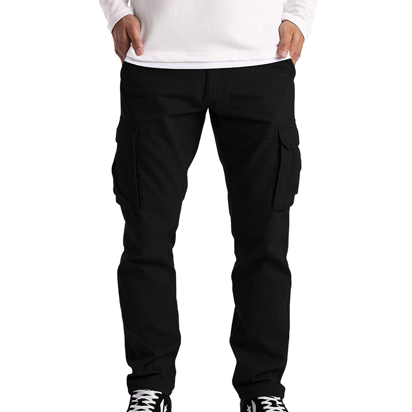 Clearance Cargo Pants for Men Relaxed Fit with Pockets Baggy Big and ...
