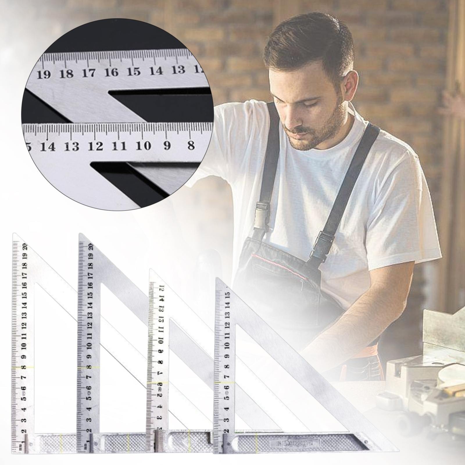 Clearance! Carpentry Square Ruler High Carbon Steel Triangle Ruler [15Cm]
