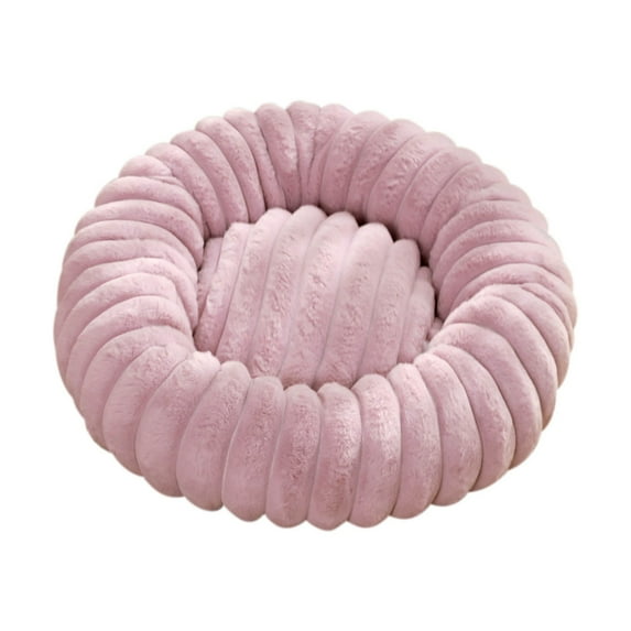 Hvmvliv Cats Bed Dogs and Cats Bed Donut Warming Cozy Soft Round Bed Plush Pet Cushion Bed for Small Medium Dogs and Cats 15.7x15.7in