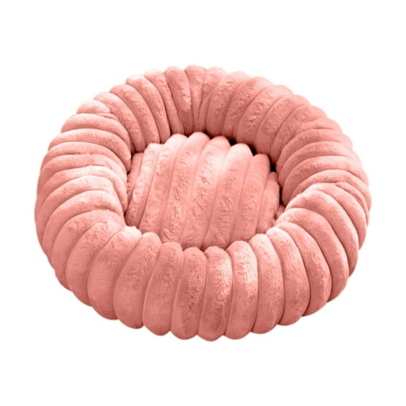 Hvmvliv Cats Bed Dogs and Cats Bed Donut Warming Cozy Soft Round Bed Plush Pet Cushion Bed for Small Medium Dogs and Cats 19.7x19.7in