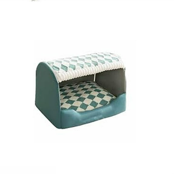 Hvmvliv Cats House Indoor Dog House Comfy Pet Bed Foldable Warm Cats Bed with Cover Dogs House Suitable for Small Dogs and Cats 13.7x11.8in