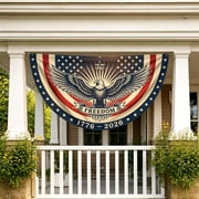 Clearance! Celebrate Americas 250th Birthday Banner, 4th of July Patriotic Eagle Bunting Flags Outdoor, Freedom American Map Fan Flag, Memorial Day Independence Day 4th of July Decoration