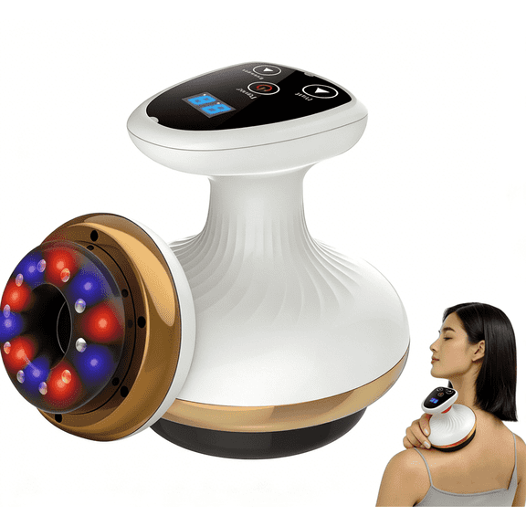 Clearance! Cellulite Massager with LED Light & Vibration, 9 Adjustable Suction Levels for Arms, Legs, Abdomen & Back, Rechargeable Handheld Body Massager for Skin Firming & Deep Relaxation