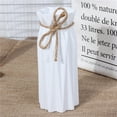 thumbnail image 1 of Clearance!Ceramic Flower Vase for Home Decor - Modern 6.9 inch Tall Decorative Vases for Flowers - Shelf, Table Centerpieces, Kitchen Unique Decor for Rustic Farmhouse Living Room, Gift (White), 1 of 9