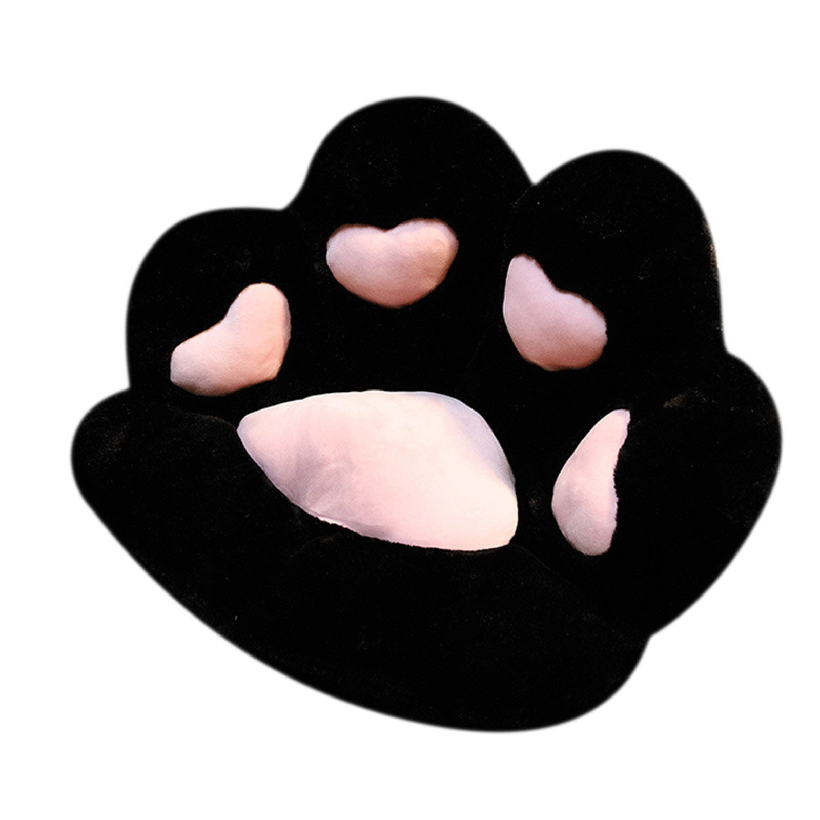 Hvmvliv Chair Cushions Cats Paw Cushion Soft Cute Chair Plush Cushions Shape Lazy Pillows for Chair Floor Cute Seat for Girl Gift, Dining Room Bedroom Decor(70x55cm) Black