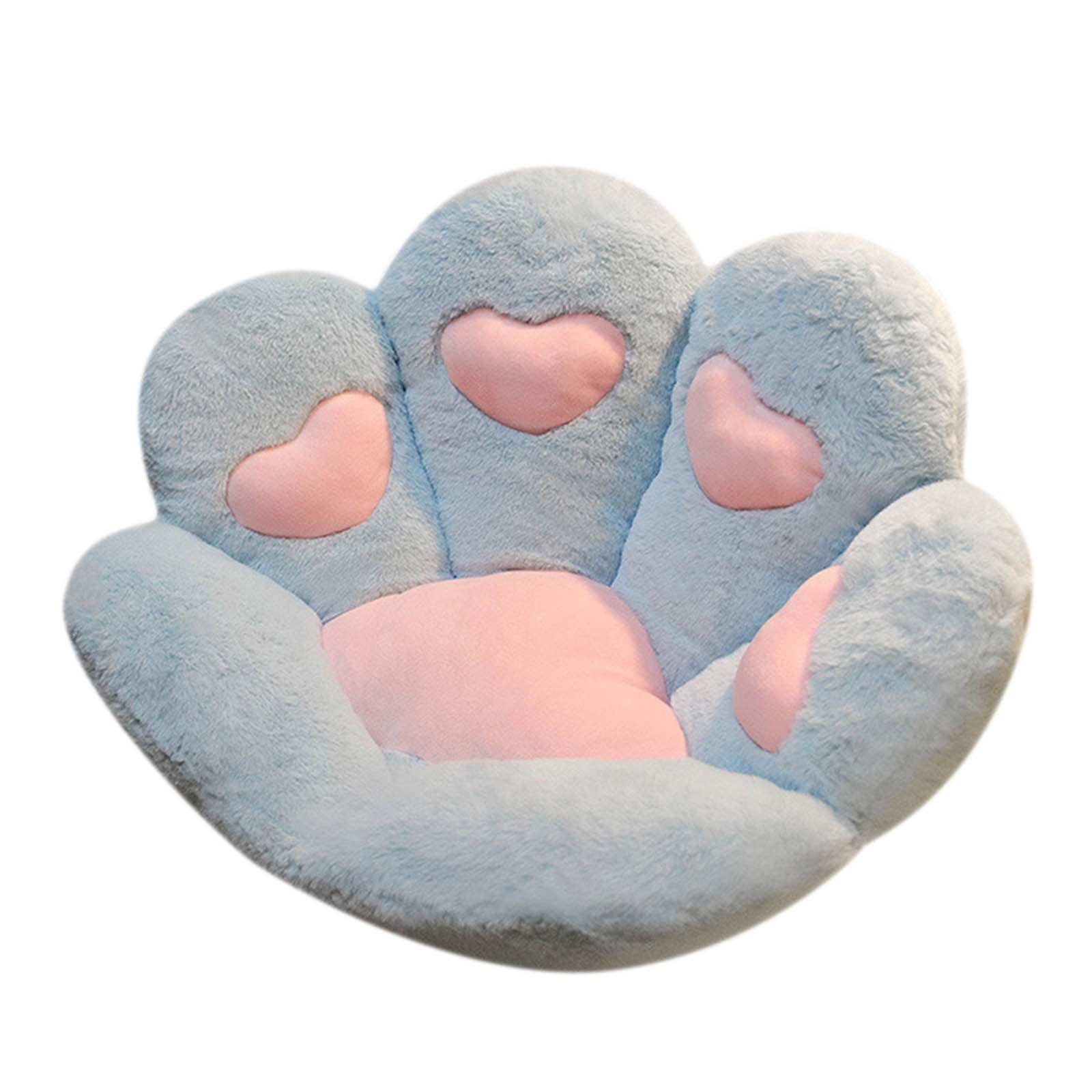Hvmvliv Chair Cushions Cats Paw Cushion Soft Cute Chair Plush Cushions Shape Lazy Pillows for Chair Floor Cute Seat for Girl Gift, Dining Room Bedroom Decor(70x55cm) Blue