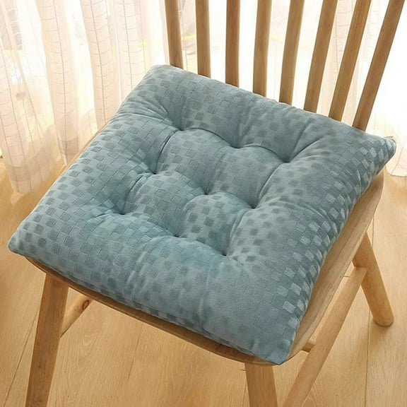 Chair Cushions for Dining Chairs Set of 1, Kitchen Chair Cushions with Non-Slip Backing, Memory Foam Seat Cushions for Kitchen Chairs, Indoor Chair Pads with Ties, 15.5 x 15.5X 4 Dark Grey