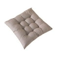 thumbnail image 1 of Chair Cushions for Dining Chairs Set of 2, Kitchen Chair Cushions, Chair Pads with Ties and Non Slip Backing, Tufted Memory Foam Seat Cushion 2 Pack, 15.5" x 15.5" x 4", Silver, 1 of 3