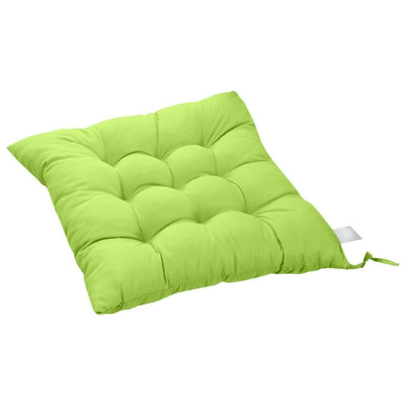 Hvmvliv Chair Cushions Pure Color Chair Cushion Squares Cotton Thicken Soft Pad Cushion Suitable for Dining Chairs, Office Chairs and Floors Green