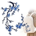 thumbnail image 1 of Clearance Cherry Blossom Patch, Embroidered Iron on Or Sew on Flower Applique with Branch Design for Backpack, Jacket, Jeans, Tote Bag, Dress and DIY Decoration, 14.6 x 5.5 Inch, 1 of 6