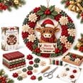 thumbnail image 1 of Clearance!Christmas 3D Fabric Poke Wreath DIY Kit, Christmas Wreath DIY Kit for Adults Teens, Christmas Decorations Gift, 1 of 8