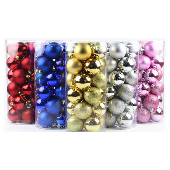 Clearance Christmas Balls Baubles 24Pcs Shatterproof Plastic Ball Ornaments Sets for Christmas Tree Decorations, Decorative Hanging Xmas Baubles for Party Holiday Xmas Decor