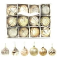 thumbnail image 1 of Hvmvliv Christmas Balls Ornaments (12pcs) Hanging Balls Shatterproof Christmas Tree Decorations Wedding Party Decorations Ball Wide 6Cm For Christmas Decoration Yellow, 1 of 3
