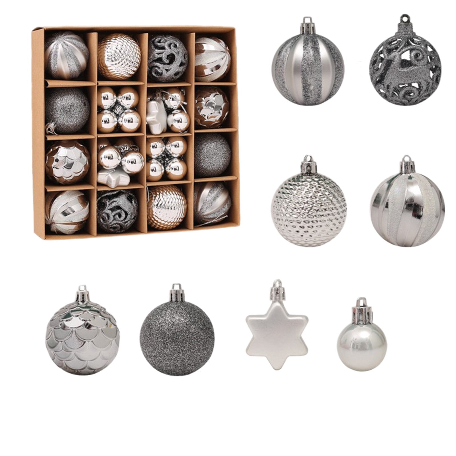 Clearance! Christmas Balls Ornaments(42pcs) Colorful Christmas Hanging