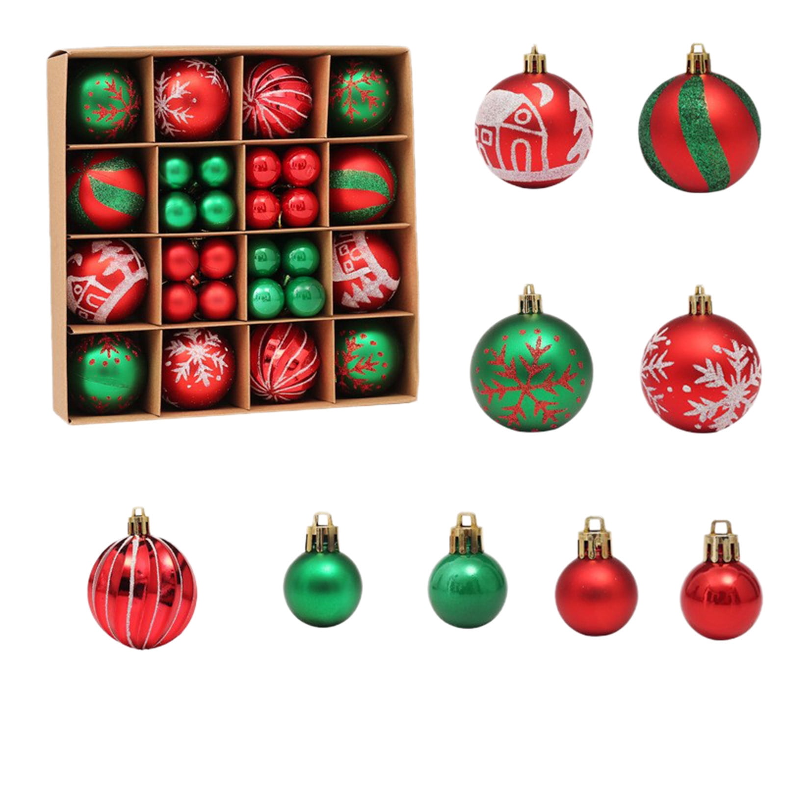 Clearance! Christmas Balls Ornaments(44pcs) Colorful Christmas Hanging