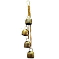 thumbnail image 1 of Hvmvliv Christmas Bell Decorations (4pcs) Christmas Bell Brass Metal Hanging Cow Bells Decorations For Christmas Gold, 1 of 8