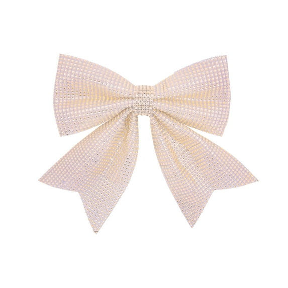 OAVQHLG3B Christmas Bow Decorations Glitter Christmas Wreaths Tree Bow Sequin Ties Xmas Bows for DIY Craft Gift Wrapping Holiday Party Basket Ornaments Gold