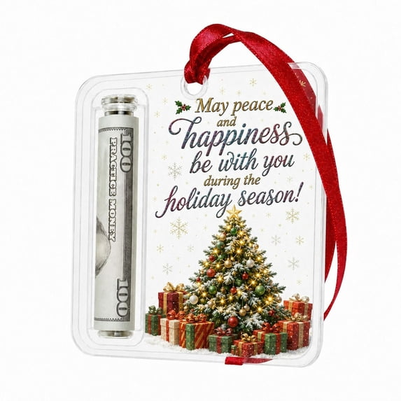 Clearance! Christmas Cash Gift Ornament, Christmas Money Holder for Cash, Christmas Decoration Gift (C)