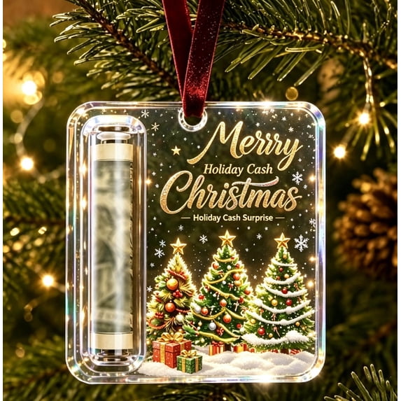 Clearance! Christmas Cash Gift Ornament, Christmas Tree Money Holder for Cash, Christmas Decoration Gift