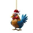 thumbnail image 1 of Clearance! Christmas Chicken Ornament Set, Funny Acrylic Chicken Xmas Tree Decorations, Hanging Chicken Decor with Hanging Rope Rooster Christmas Tree Pendants for Christmas Tree Door Window Car, 1 of 3