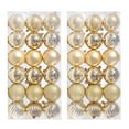 thumbnail image 1 of 72ct Christmas Ball Ornaments Shatterproof Xmas Tree Hanging Balls Decorations Perfect for Halloween Decorations Holiday Wedding Christmas Decor(1.57", Champagne Gold), 1 of 9