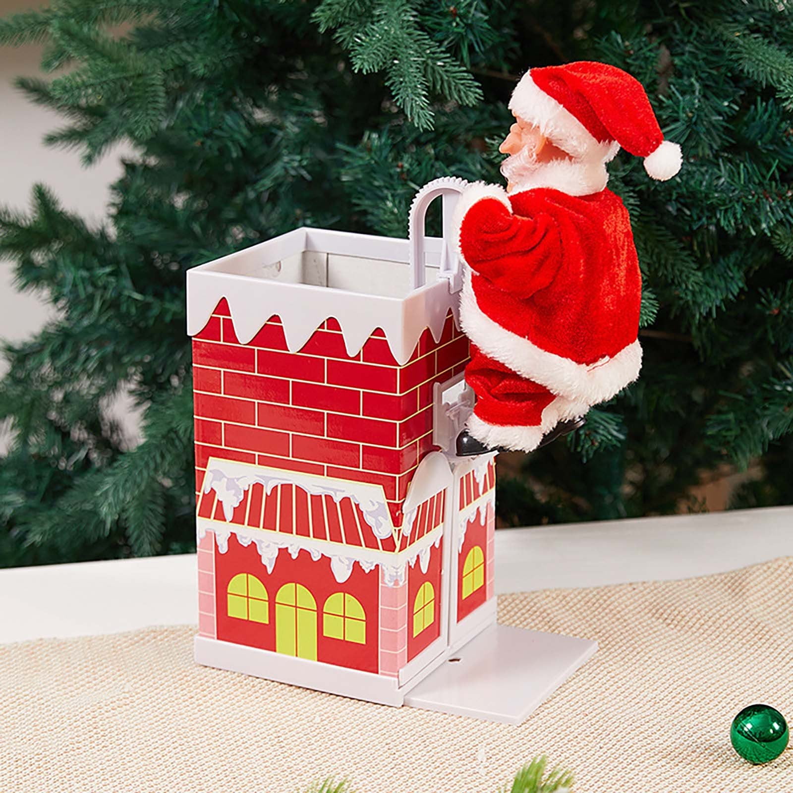 Clearance Christmas Climbing Santa Ladder Decoration Climbing Santa