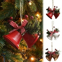 Clearance Christmas Decoration 2pc Christmas Bell Hanging Metal Bell Decoration Hanging Ornaments Christmas Tree Decoration Savings Up to 50% off