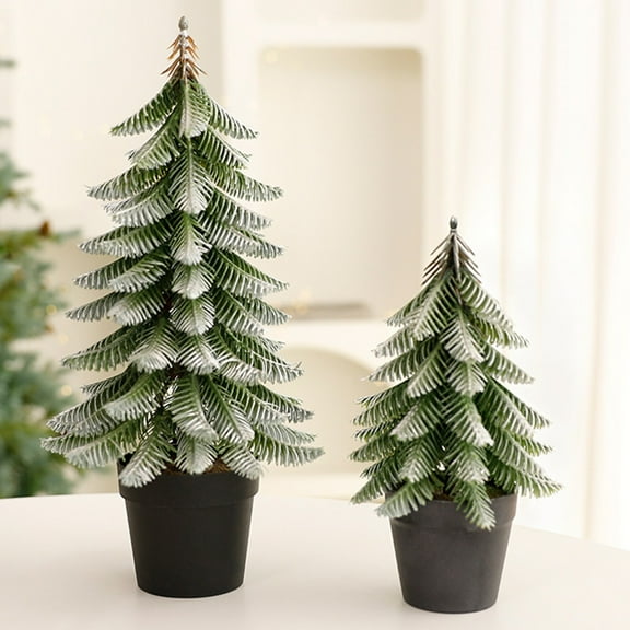 Clearance Christmas Decoration 4.72In Christmas Tree Ornaments Vintage Christmas Simulation Potted Plants Mini Christmas Tree Decorations