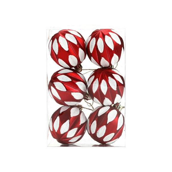 Clearance Christmas Decoration! Christmas Ball Ornaments Christmas Tree Decorations Ornament Set Shatterproof Ball Ornaments Hanging Decor For Party Tree Decoration 6PC