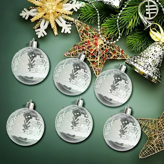 Clearance Christmas Decoration! Christmas Ball Ornaments,Hollow Painted GlobleChristmas Decoration Package Hanging Globle Shopping Mall Decoration Christmas Globle