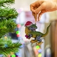 thumbnail image 1 of Clearance! Christmas Decoration Hangings Gifts Wooden Hangings Decorations Christmas Dinosaur Statue Craft Hangings Car Accessories Decorations 6.7*5.1*0.4 in B, 1 of 5