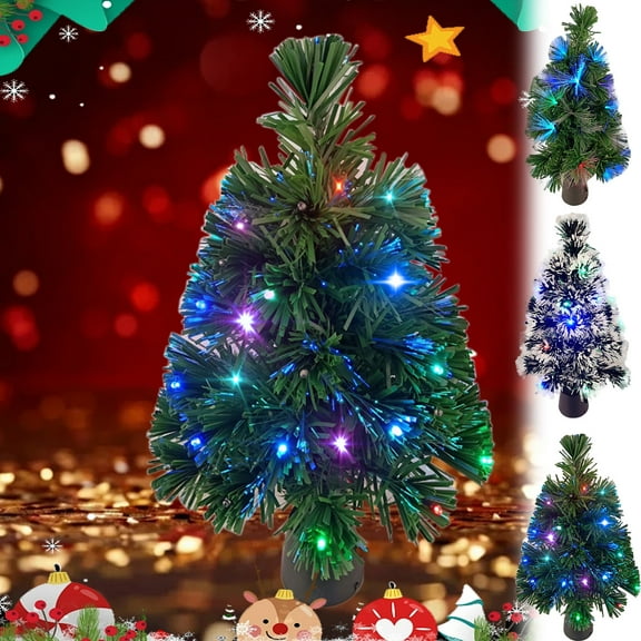 Clearance Christmas Decoration! Skegnu 17.71"/45cm Artificial Christmas Tree With Light 17.7 Inch Christmas Decorations USB Powered Small Christmas Trees For Home Office Party Decorations