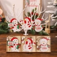 Clearance! Christmas Decorations Cartoon Colored Wooden Three Grid 9pcs