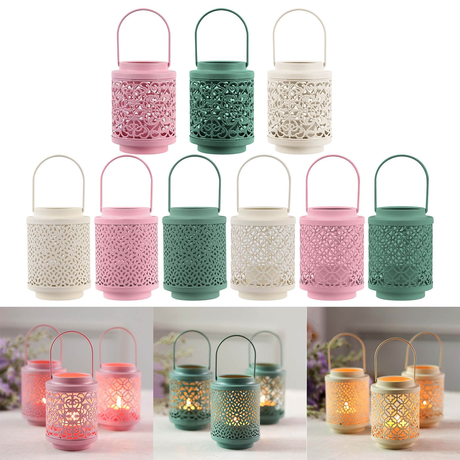 Clearance!Christmas Decorations Indoor for Home,Iron Hollow Candlestick