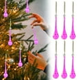 thumbnail image 1 of Clearance! Christmas Decorations Large Home Decoration Christmas Tree Teardrop Pendant New Pendant 10.2*9.1*1.2 in Hot Pink, 1 of 4