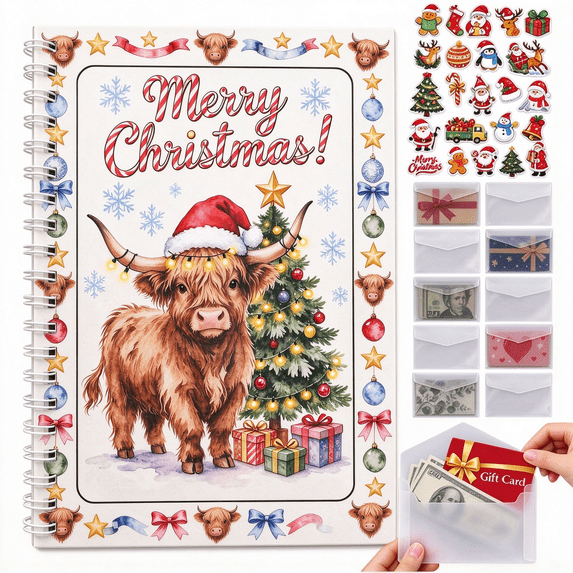 Cow Db Clearance! Christmas Gift Card Book, 10 Different Cover Design Holder ...