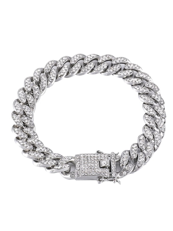 Clearance! Christmas Gifts Moocorvic Jewelry & Fashion Bracelets Women Hip Hop Men Bracelet Series Rhinestone Bracelet Chain Bling Crystal Bracelet Wom