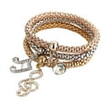 thumbnail image 1 of Clearance! Christmas Gifts Moocorvic Jewelry & Fashion Bracelets Women Multilayer Bracelets - 3PCS Gold/Silver/Rose Gold Corn Chain Bracelet For Women Heart Shaped Stretch Bracelet, 1 of 3