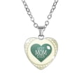 thumbnail image 1 of Christmas Gifts Moocorvic Necklace Heart Pendant Necklace Engraved With MOM Mother Plot Gift Love Accessories, 1 of 4